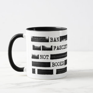 Caneca Banir Fascistas Não Livros Vermelhos