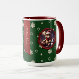 Caneca Banner Personalizado Amigo do Ursinho de Natal Ver