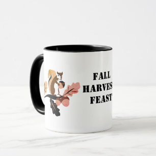 Caneca Banquete de Colheita de Queda de Esquilo