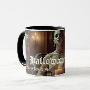 Caneca Banquete Gótico de Halloween à Luz de Velas