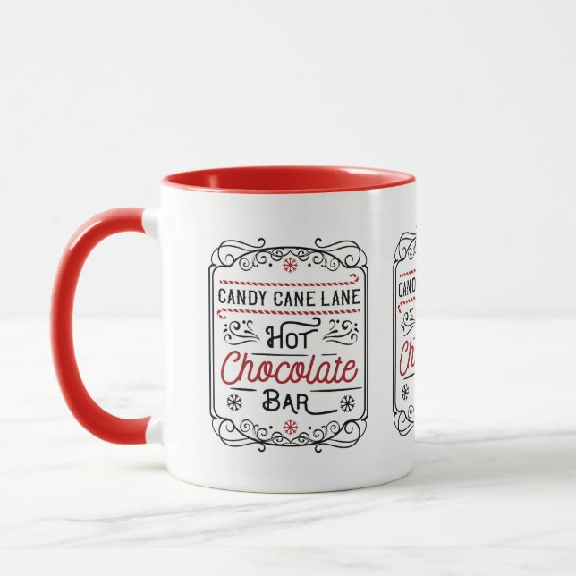 Caneca Bar de Chocolate Quente Candy Cane Lane (Esquerda)