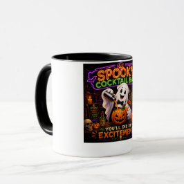 Caneca Bar de Cocktail Assombrado Fantasma de Halloween