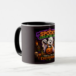 Caneca Bar de Cocktail Assombrado Fantasma de Halloween