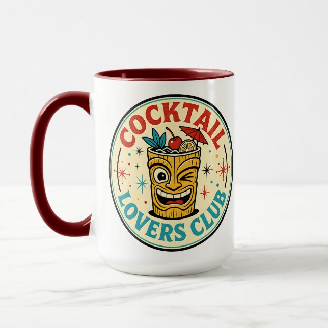 Caneca Bar de Ilha Tropical Design Retrô (Esquerda)
