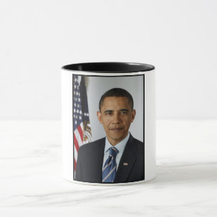 Caneca Barack Obama Presidente dos EUA Casa Branca Retrat