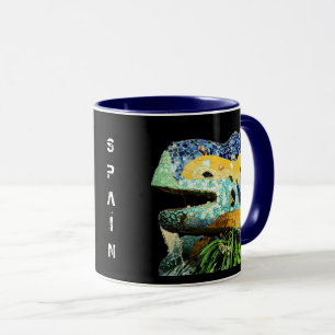 Caneca Barcelona Art Mug, Espanhol, Gaudi - Lizard