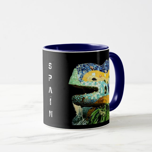 Caneca Barcelona Art Mug, Espanhol, Gaudi - Lizard (Frente Esquerda)