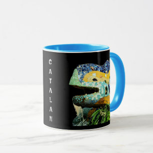 Caneca Barcelona Mug, Espanha, Arte, Gaudi - Lizard