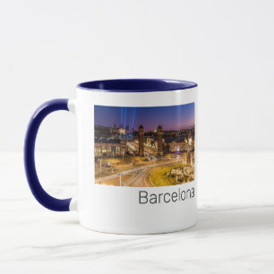 Caneca Barcelona Plaza de Espana Catalunha Espanha Sunset