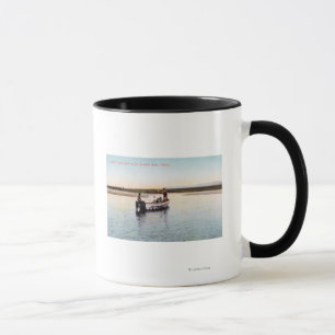Caneca Barco de pesca Eskimo no rio