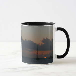 Caneca Barcos à vela em solário paisagens tropicais