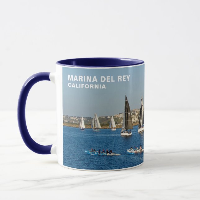 Caneca Barcos De Navegação No Canal - Marina Del Rey, CA (Esquerda)