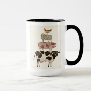 Caneca Barnyard Buds - Vaca, Porco, Ovelha e Hen