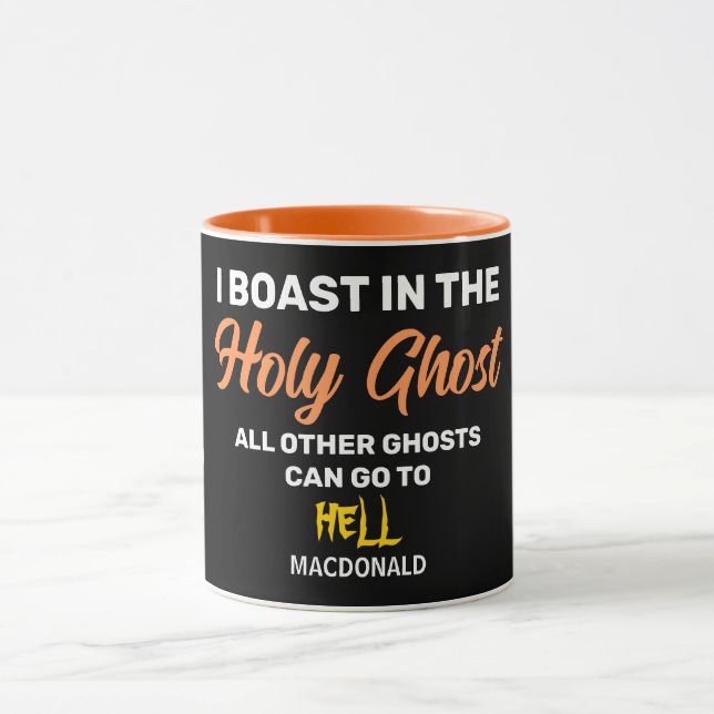 Caneca BARRA NO Halloween Cristão HOLY GHOST (Centro)