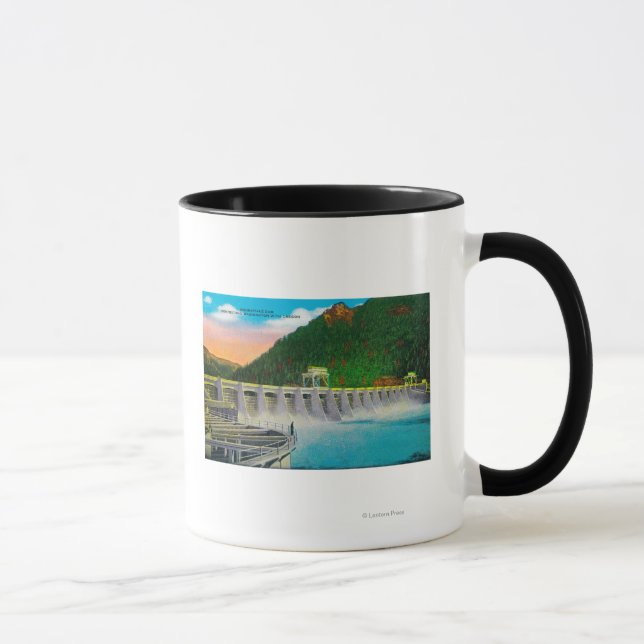 Caneca Barragem de Bonneville no rio Columbia (Direita)