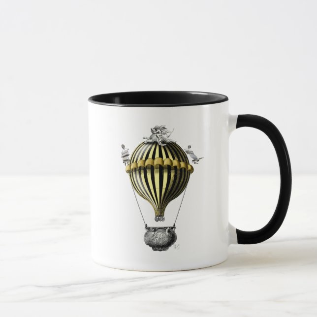 Caneca Barroco Balão Negro Amarelo (Direita)