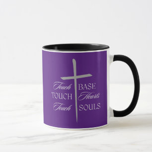 Caneca Base Tátil, Corações, Almas - Mug de Café Cristão