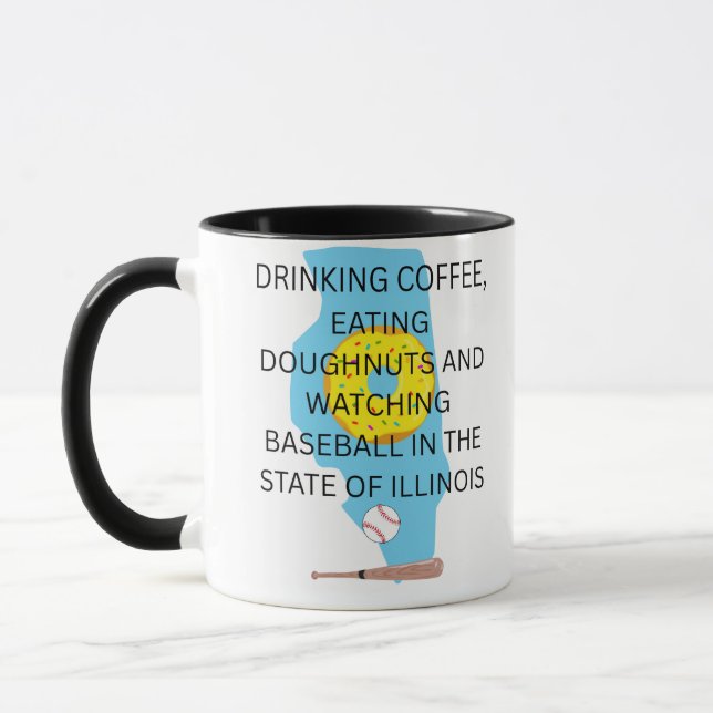 Caneca Baseball, coffee and donuts in Illinois  (Esquerda)