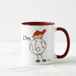 Caneca Baseball de Menino Eu Tenho 6 Anos