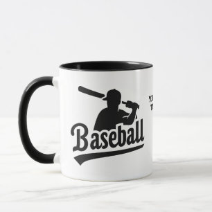 Caneca Baseball de texto personalizado