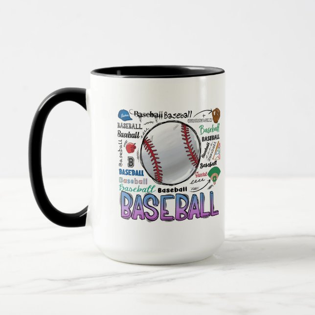 Caneca Baseball Personalizado Mug (Esquerda)