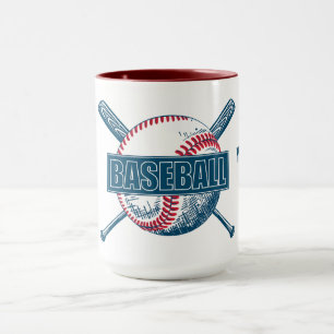 Caneca Baseball Personalizado, Texto e Cores