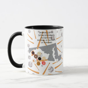 Caneca Basebol, café e donuts em Maryland