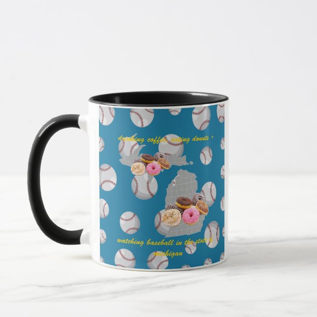 Caneca Basebol, café e donuts em Michigan  (Esquerda)