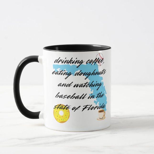 Caneca Basebol, café e donuts na Flórida  (Esquerda)