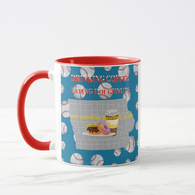 Caneca Basebol, café e donuts no estado de Iowa (Esquerda)
