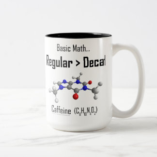 Caneca básica da cafeína da matemática