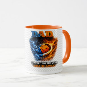 Caneca Basketball Dad – Carregado para o Jogo, Mot