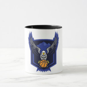 Caneca Basquete de Águia em Movimento - Emblema Esportivo