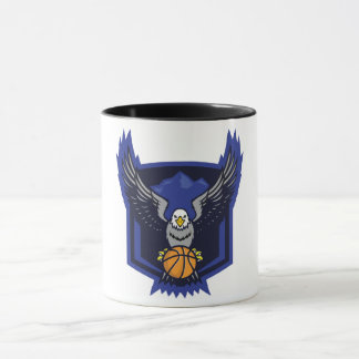 Caneca Basquete de Águia em Movimento - Emblema Esportivo