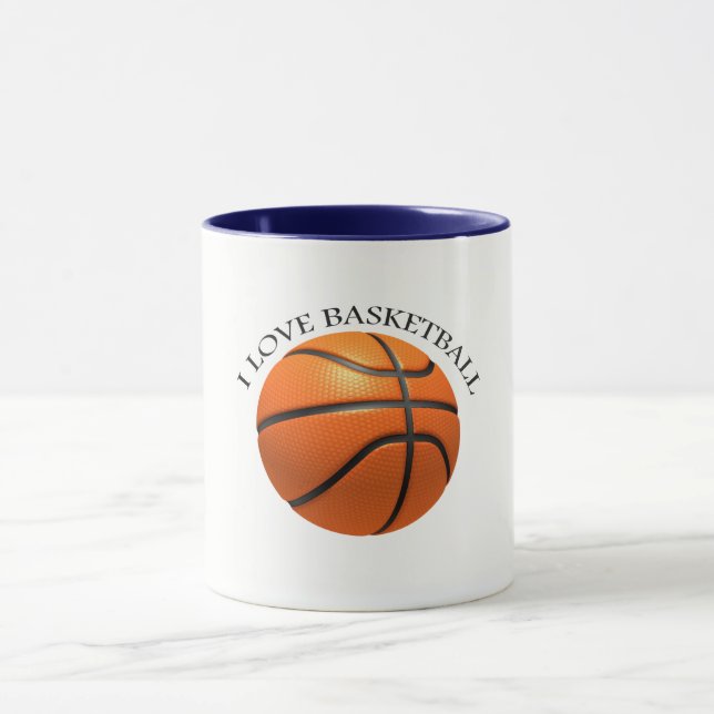 Caneca Basquete de couro preto e laranja personalizado (Centro)