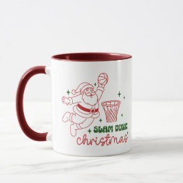 Caneca Basquete de Natal Slam Dunk