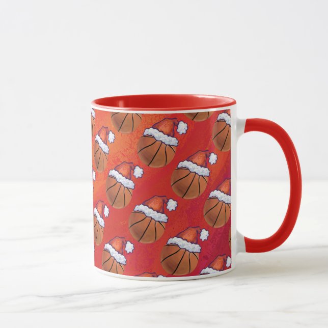 Caneca Basquete no padrão Santa Hat (Direita)