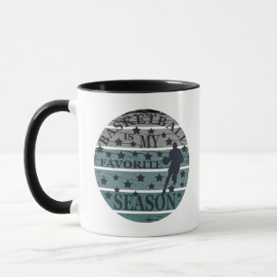 Caneca Basquete vintage ao pôr do sol é minha temporada f
