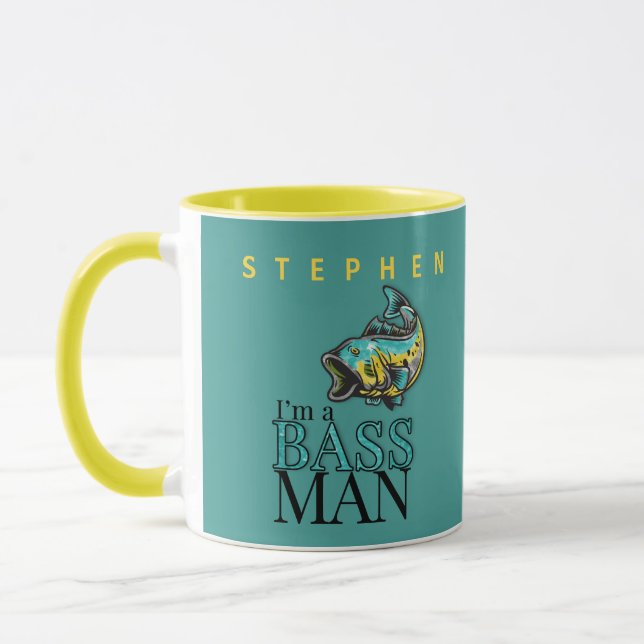 Caneca Bass Man Humor com Nome (Esquerda)