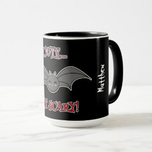 Caneca Bat Bonito mas Assustador   Adicione seu nome