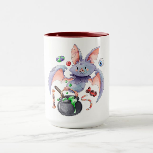 Caneca Bat Mug Bonito De Halloween (Centro)