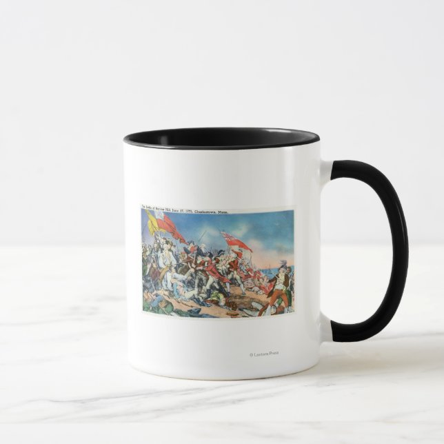 Caneca Batalha de Bunker Hill Scene - Charlestown, MÃES (Direita)