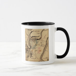 Caneca Batalha de Chickamauga - mapa panorâmico 4 da