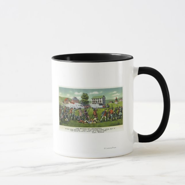 Caneca Batalha de Lexington Scene (Direita)