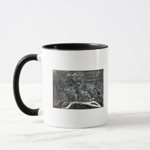 Caneca Batalha de Shiloh - mapa panorâmico da guerra