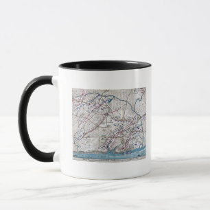 Caneca Batalha de Shiloh - Mapa Panorâmico da Guerra Civi