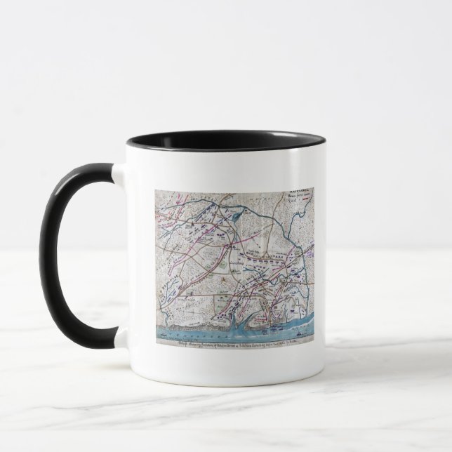 Caneca Batalha de Shiloh - Mapa Panorâmico da Guerra Civi (Esquerda)