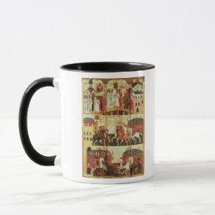 Caneca Batalha entre o Novgorodians e o Suzdalians