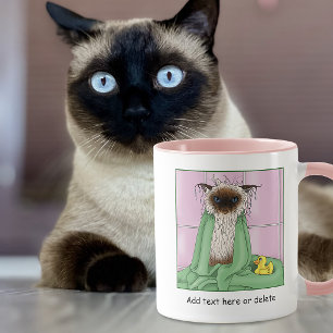 Caneca Bath Time Siamese Cat