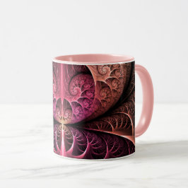 Caneca Batida do Coração, Arte Fractal de Fantasia Surrea